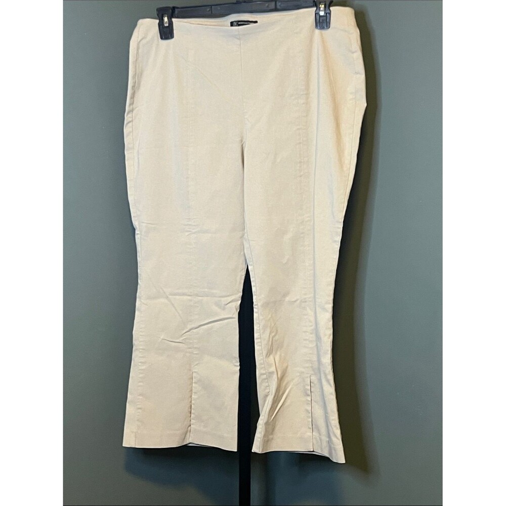 INC International Concepts Cream Cropped Ankle Pants